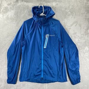 Marmot Jacket men's Medium Full Zip Hooded Windbreaker Trail Lightweight Outdoor